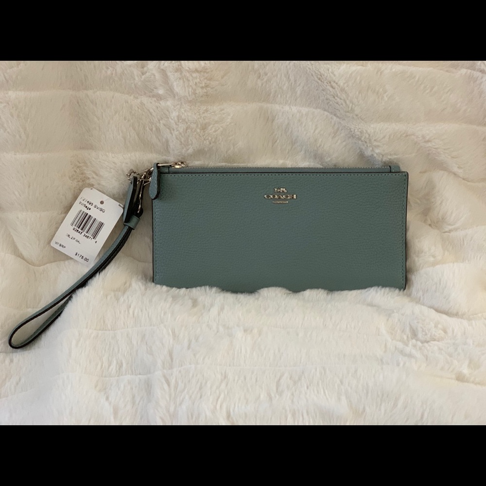 Authentic Coach Double ZIP Wallet/Wristlet NWT